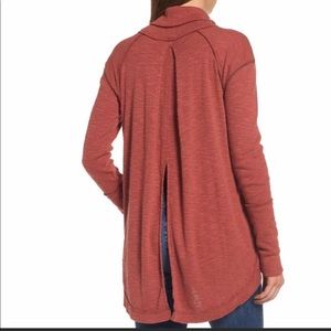 Free People We the People Split Back Turtleneck Top